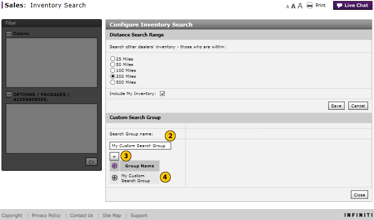 Configure Inventory Search p